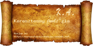 Keresztessy Amázia névjegykártya